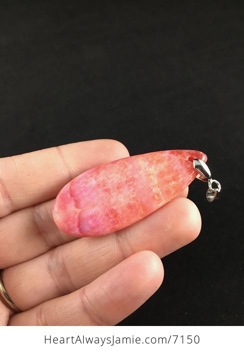 Dyed Pink Calcite Stone Pendant Jewelry - #Np01lt1vpq0-3