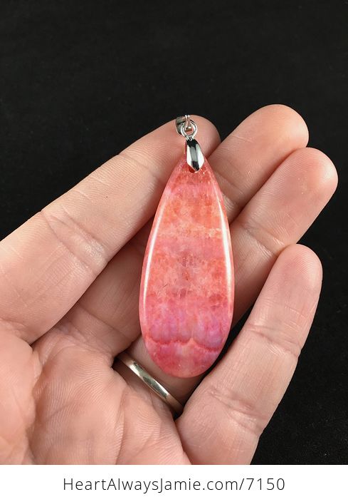 Dyed Pink Calcite Stone Pendant Jewelry - #Np01lt1vpq0-1
