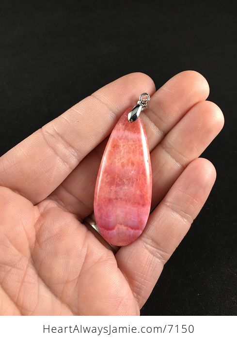 Dyed Pink Calcite Stone Pendant Jewelry - #Np01lt1vpq0-5