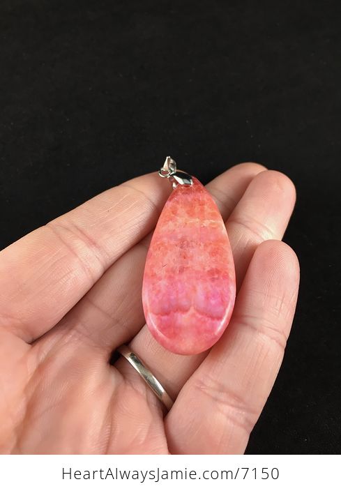 Dyed Pink Calcite Stone Pendant Jewelry - #Np01lt1vpq0-2