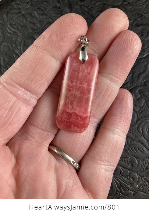 Dyed Pink Calcite Stone Pendant Jewelry - #VK0G8WOFJjo-4