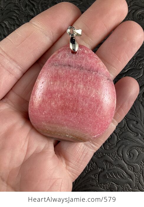 Dyed Pink Calcite Stone Pendant Jewelry - #g3Alo0xjBVQ-2