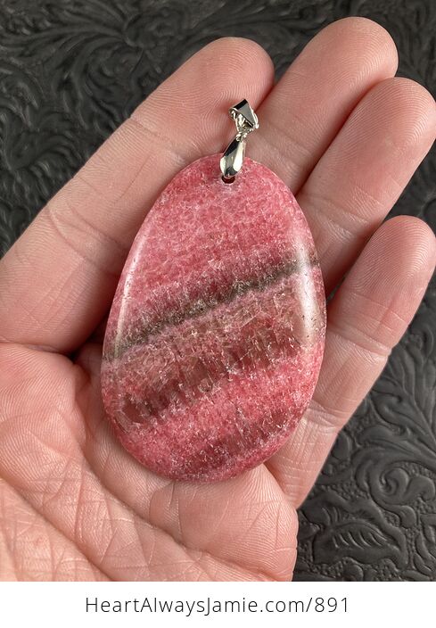 Dyed Pink Calcite Stone Pendant Jewelry - #jQDxyvomNjQ-1
