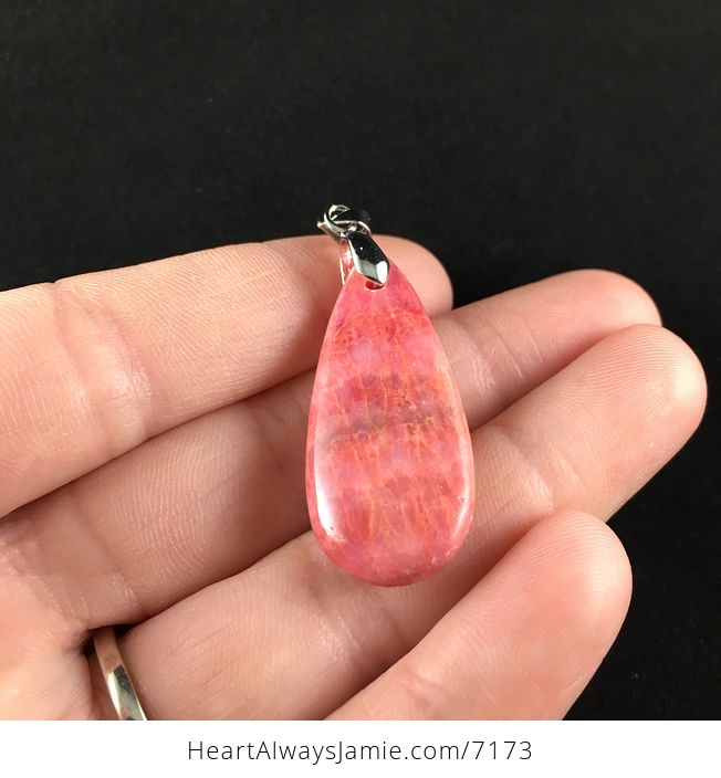 Dyed Pink Calcite Stone Pendant Jewelry - #jR20aUIVGr4-4