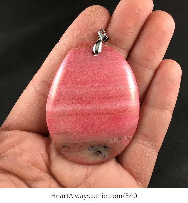 Dyed Pink Calcite Stone Pendant Jewelry - #pAs84Ui1X48-1