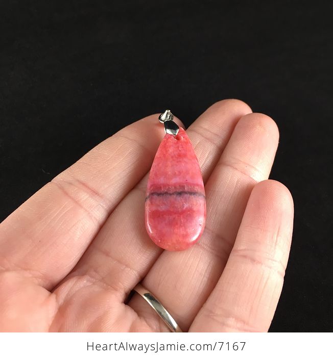 Dyed Pink Calcite Stone Pendant Jewelry - #z9UtvNLn7sg-2
