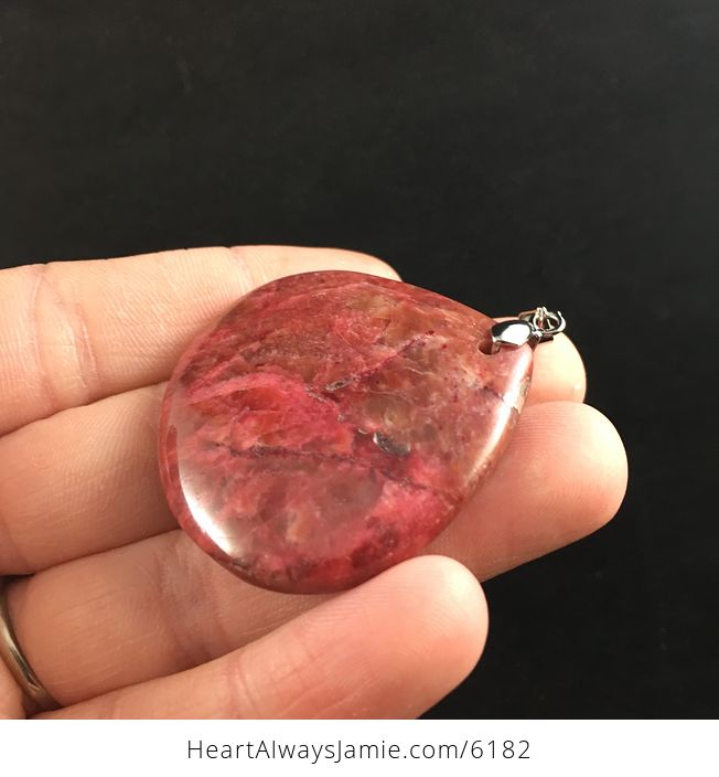 Dyed Pink Stone Jewelry Pendant - #lGZcaneI8Kg-3