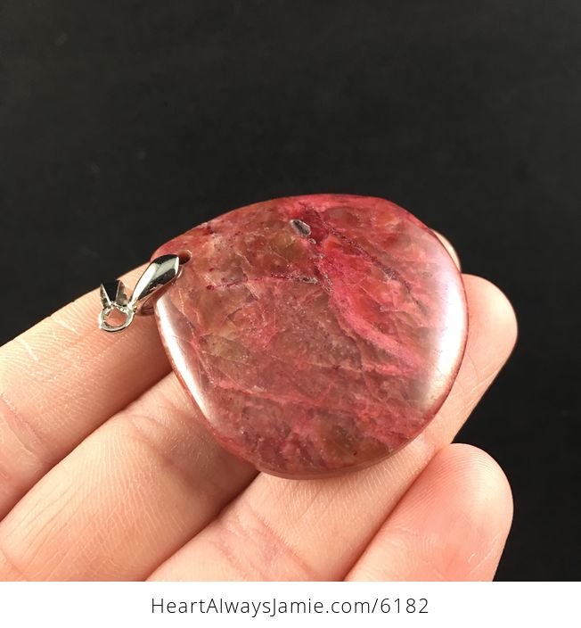Dyed Pink Stone Jewelry Pendant - #lGZcaneI8Kg-4