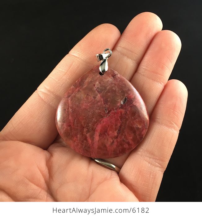 Dyed Pink Stone Jewelry Pendant - #lGZcaneI8Kg-1
