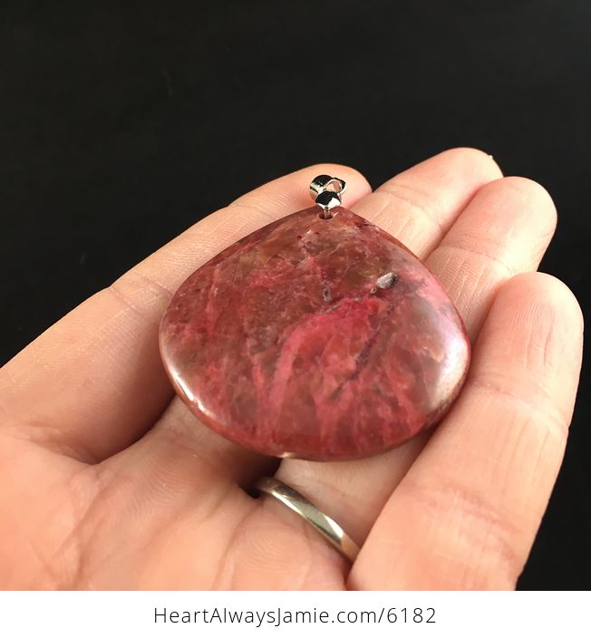 Dyed Pink Stone Jewelry Pendant - #lGZcaneI8Kg-2