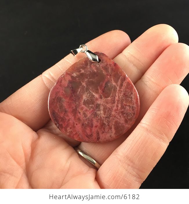 Dyed Pink Stone Jewelry Pendant - #lGZcaneI8Kg-6