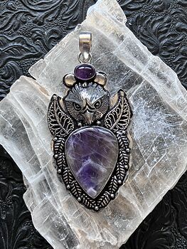 Eagle Amethyst Crystal Stone Jewelry Pendant #2vQtgkm4ieo