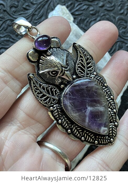 Eagle Amethyst Crystal Stone Jewelry Pendant - #2vQtgkm4ieo-3