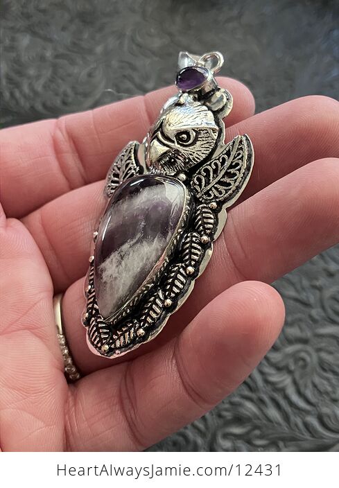 Eagle Amethyst Crystal Stone Jewelry Pendant - #cQNoSjToOe0-3