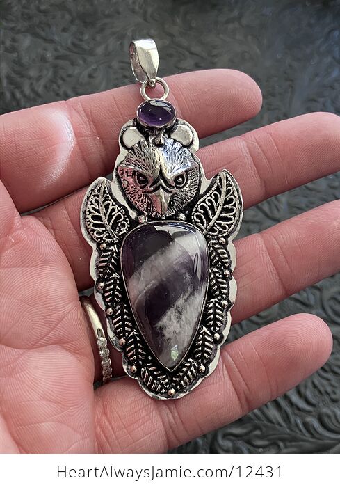 Eagle Amethyst Crystal Stone Jewelry Pendant - #cQNoSjToOe0-1