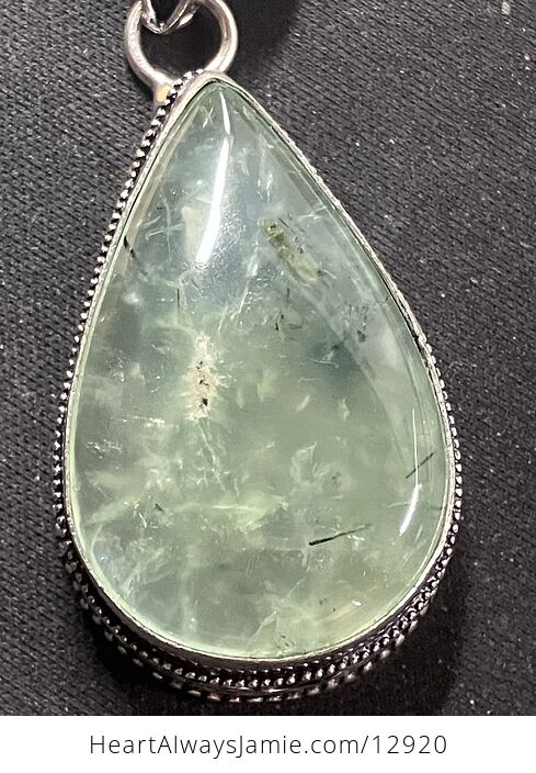 Epidote Included Prehnite Pendant Stone Crystal Jewelry - #ffqBX43DXeU-3