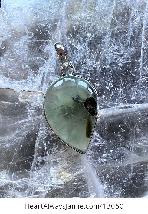 Epidote Included Prehnite Pendant Stone Crystal Jewelry - #lrwhbOxtL6I-5