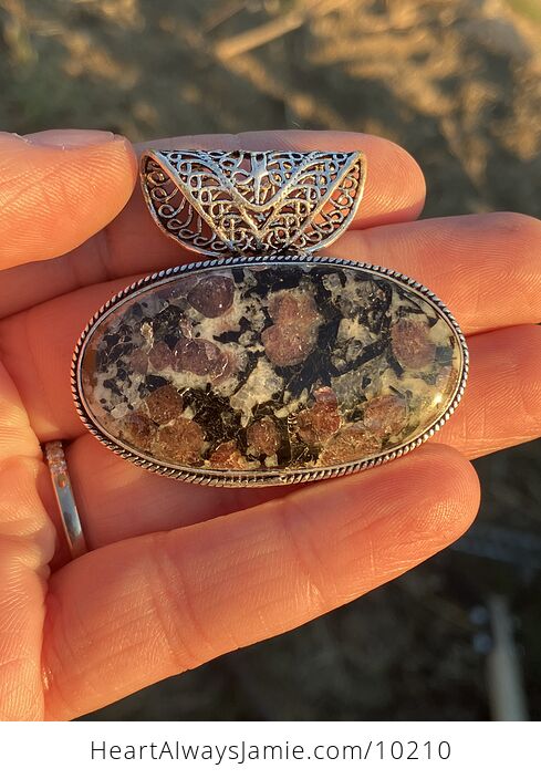 Eudialyte Stone Crystal Jewelry Pendant - #DpR4vz0mYHQ-1