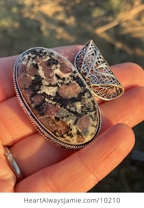 Eudialyte Stone Crystal Jewelry Pendant - #DpR4vz0mYHQ-4