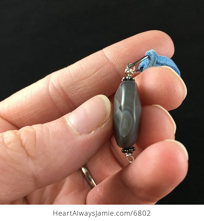 Faceted Botswana Agate Stone Jewelry Pendant Necklace - #qNK3P6hzJSQ-3