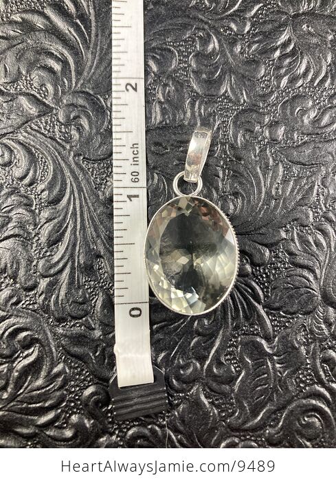 Faceted Green Amethyst Crystal Stone Jewelry Pendant - #zvEaudqL3a0-3
