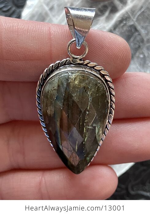 Faceted Labradorite Pendant Crystal Stone Jewelry - #OVqMcLtNQpo-6