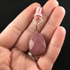 Faceted Mookaite Jasper Stone Jewelry Pendant Necklace #gp1GesnKqwE