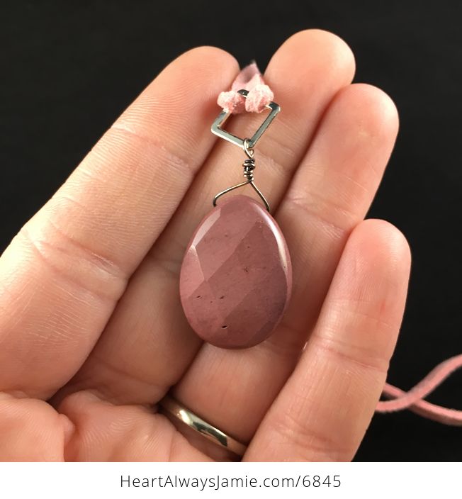 Faceted Mookaite Jasper Stone Jewelry Pendant Necklace - #gp1GesnKqwE-3