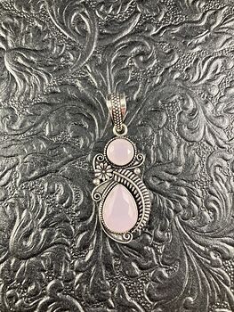Faceted Pink Chalcedony Floral Crystal Stone Jewelry Pendant #Ljf4WhXtpEQ