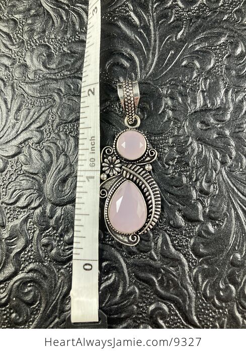 Faceted Pink Chalcedony Floral Crystal Stone Jewelry Pendant - #Ljf4WhXtpEQ-4