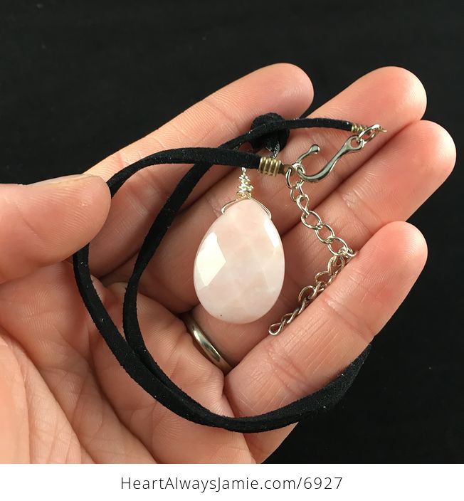Faceted Pink Opal Stone Jewelry Pendant Necklace - #omlXzhc8WXk-4