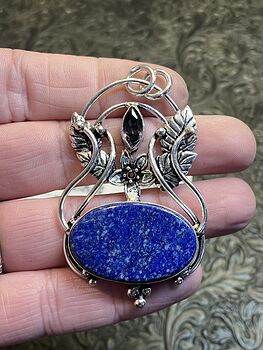 Fairy Themed Blue Lapis Lazuli Crystal Stone Pendant Charm #75jzzCEk15E