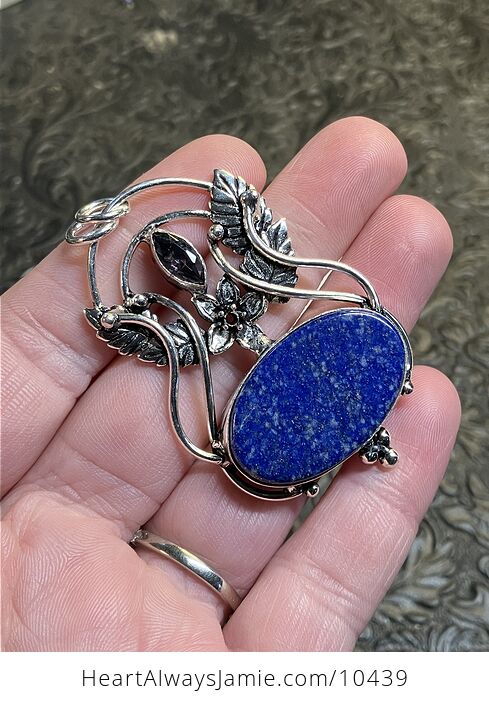 Fairy Themed Blue Lapis Lazuli Crystal Stone Pendant Charm - #75jzzCEk15E-9