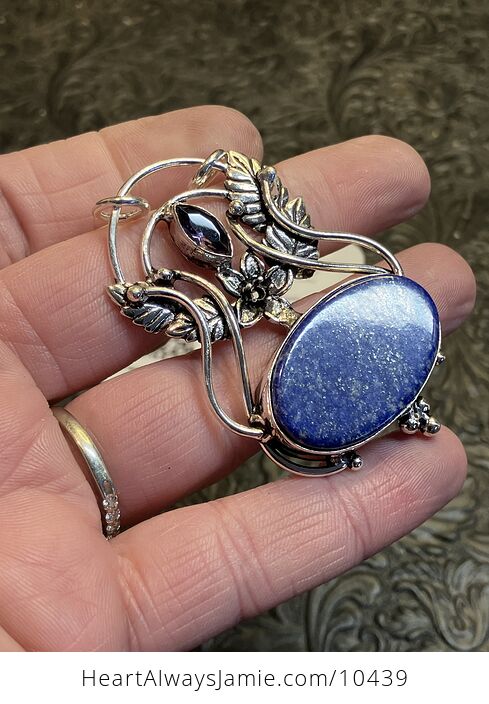 Fairy Themed Blue Lapis Lazuli Crystal Stone Pendant Charm - #75jzzCEk15E-3