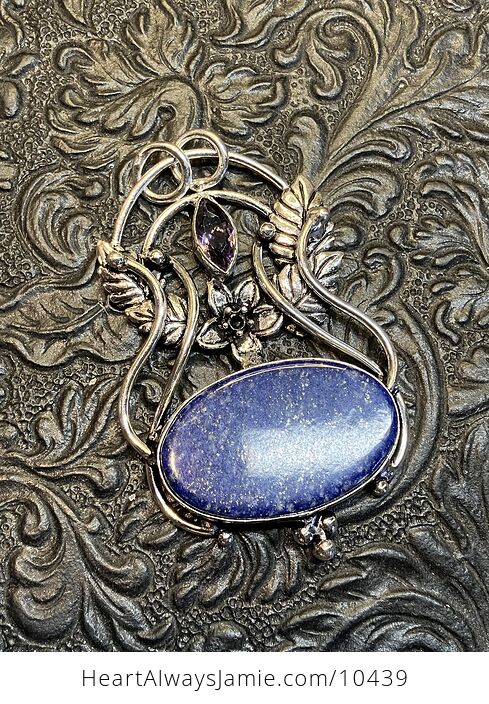 Fairy Themed Blue Lapis Lazuli Crystal Stone Pendant Charm - #75jzzCEk15E-5
