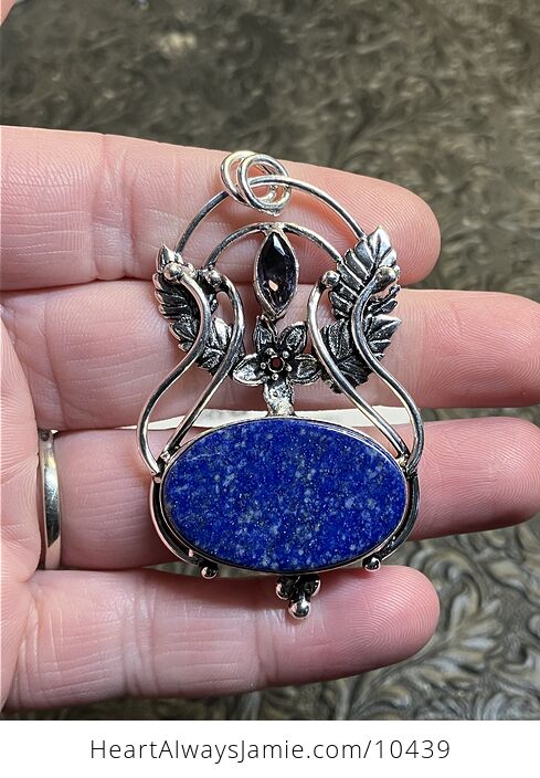 Fairy Themed Blue Lapis Lazuli Crystal Stone Pendant Charm - #75jzzCEk15E-8