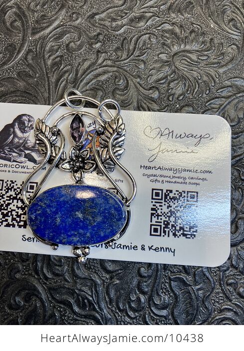Fairy Themed Lapis Lazuli Crystal Stone Pendant Charm - #lvbT3coxdlk-2