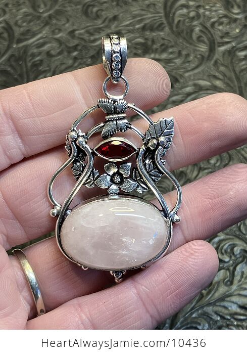 Fairy Themed Rose Quartz and Butterfly Crystal Stone Pendant Charm - #qX2XuO01K6M-1