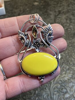 Fairy Themed Yellow Crystal Stone Pendant Charm #i7Q8PB5Ci1o