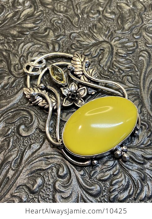 Fairy Themed Yellow Crystal Stone Pendant Charm - #i7Q8PB5Ci1o-8