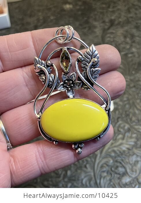 Fairy Themed Yellow Crystal Stone Pendant Charm - #i7Q8PB5Ci1o-1