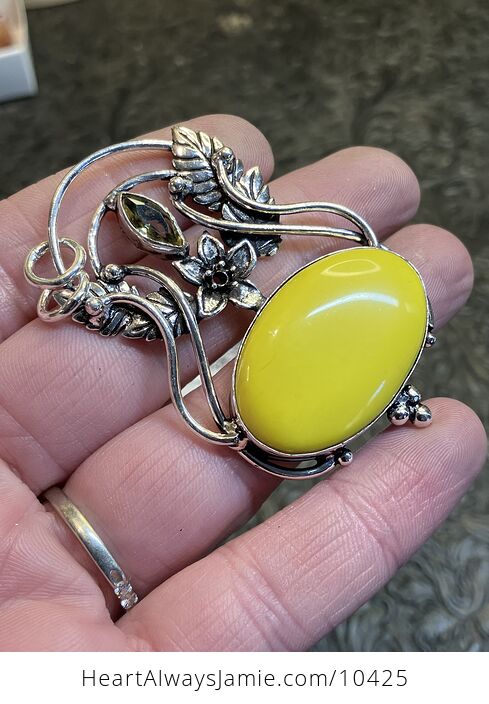 Fairy Themed Yellow Crystal Stone Pendant Charm - #i7Q8PB5Ci1o-3