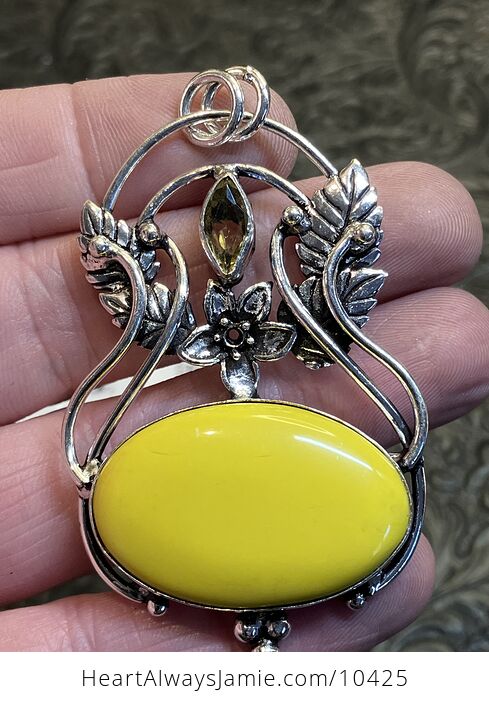 Fairy Themed Yellow Crystal Stone Pendant Charm - #i7Q8PB5Ci1o-2