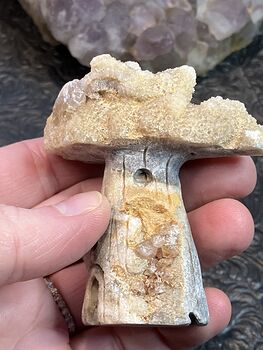Fairy Tree House Carved in Stone Crystal #x40Tix0ExCs