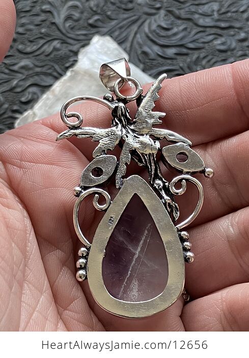 Fairy with Purple Amethyst and Faceted Gems Jewelry Crystal Pendant - #hhaSv12VKBM-3