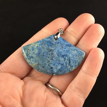 Fan Shaped Blue Turquoise Stone Jewelry Pendant #94Ldn5uoOBA
