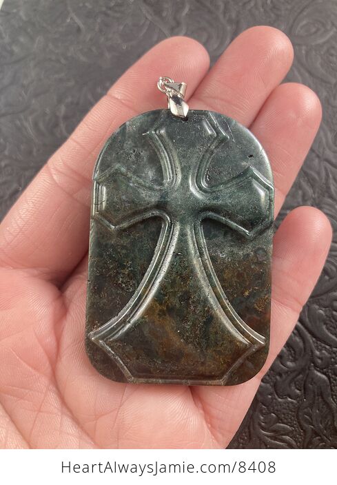 Fancy Agate Cross Stone Jewelry Pendant Mini Art Ornament - #TDnXSQ65a18-3
