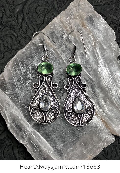 Fantasy Fairy Core Witchy Styled Peridot and Topaz Earrings Stone Crystal Jewelry - #nRIuKmu0sYI-4