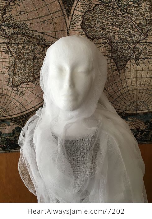 Female Ghost Head Spooky Indoor Halloween Decoration - #X1waPgOgpEU-7