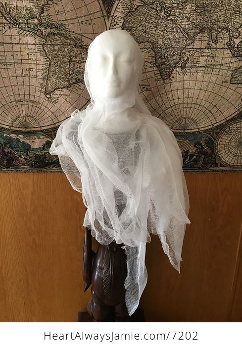 Female Ghost Head Spooky Indoor Halloween Decoration - #X1waPgOgpEU-3